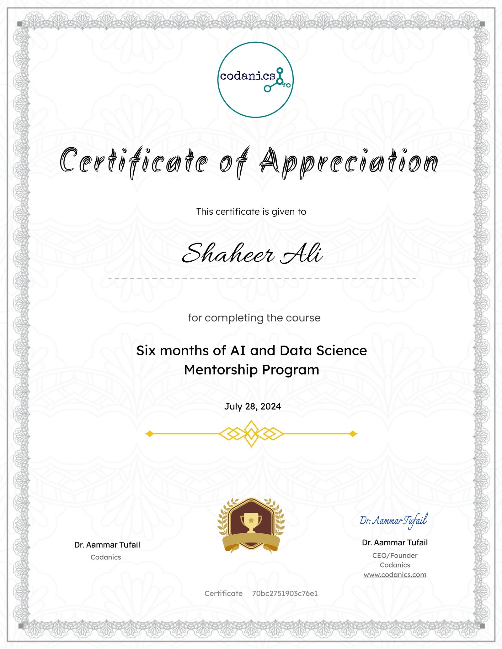 Six Months Of AI and Data Science Mentorship Program
